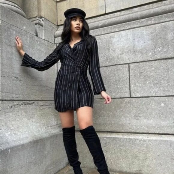 ZARA STRIPED BLAZER DRESS SPECIAL EDITION - Picture 6 of 9